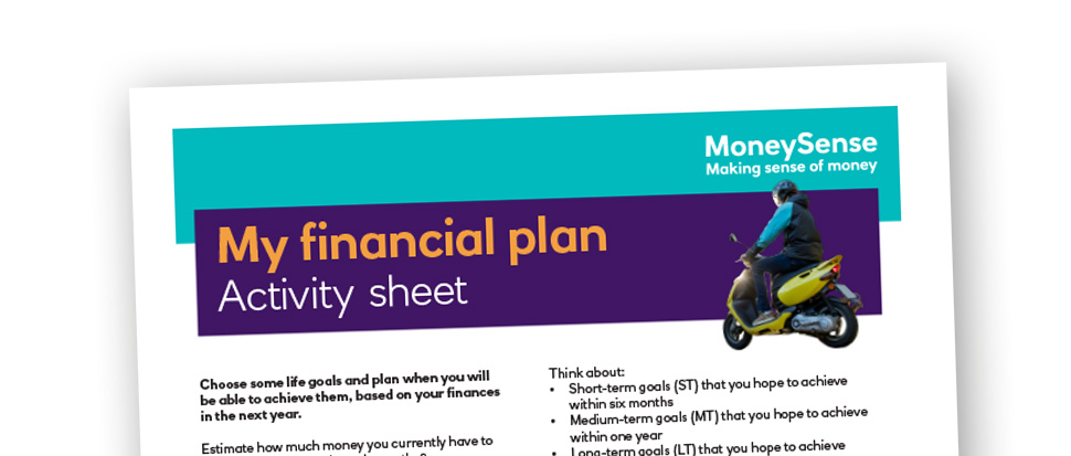 Activity sheet for How will my education and job choices affect my finances?