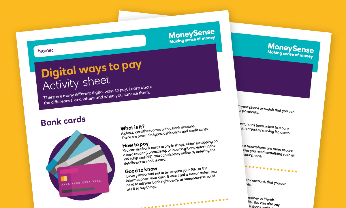 Money activities: Digital ways to pay